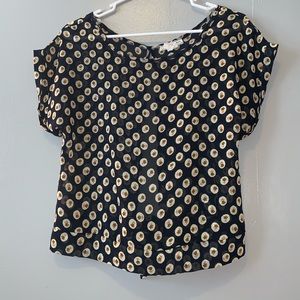 Floral pattered sheer blouse